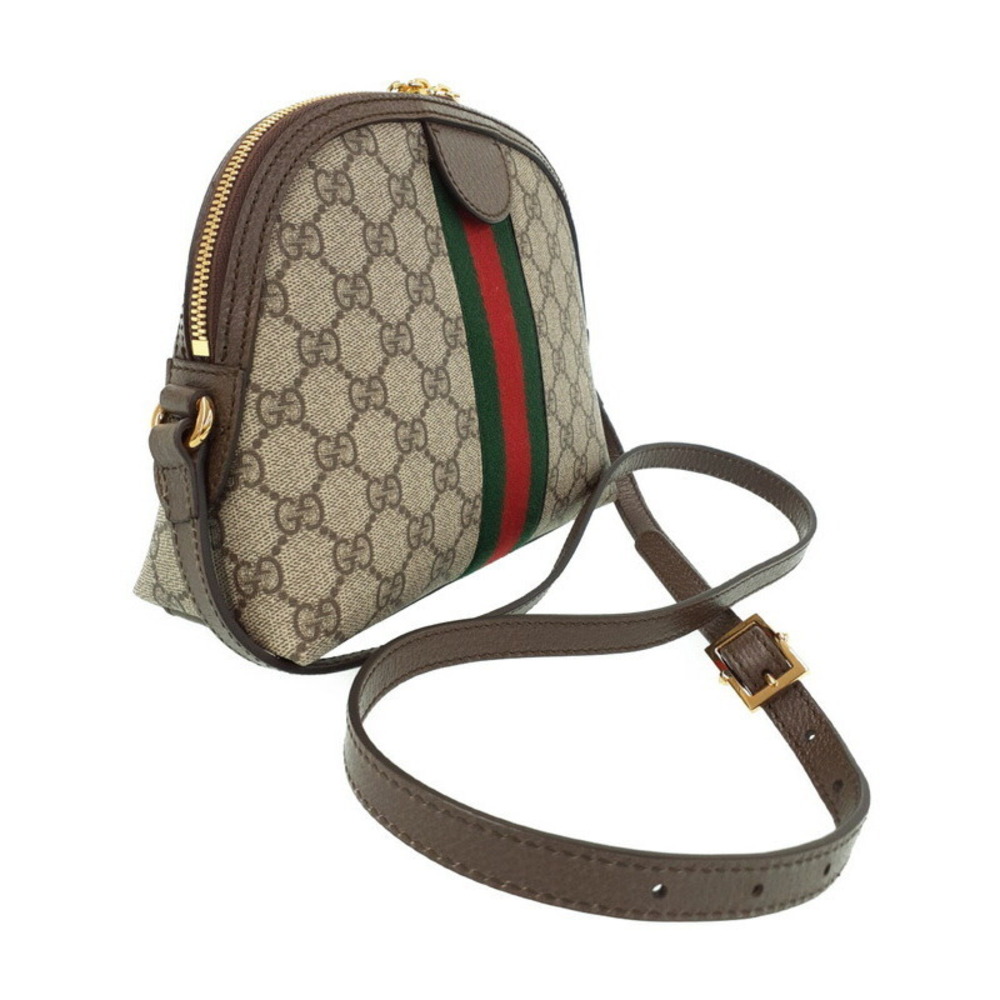 Gucci Canvas Ophidia Brown Shoulder Bag GG Supreme Ebony Beige